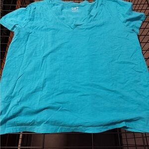 247 Women's Aqua Short Sleeve Tee